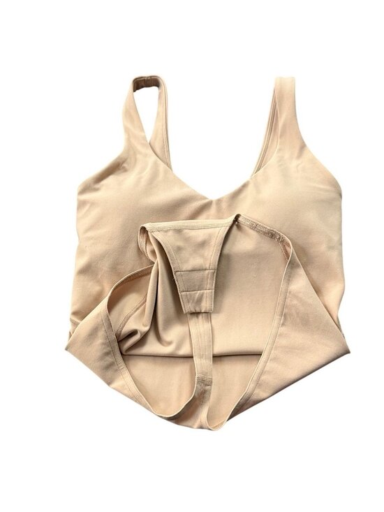 Lululemon Align Bodysuit Women Size 2 W1DY7S in CNTR Beige Nude NWT - Picture 5 of 16